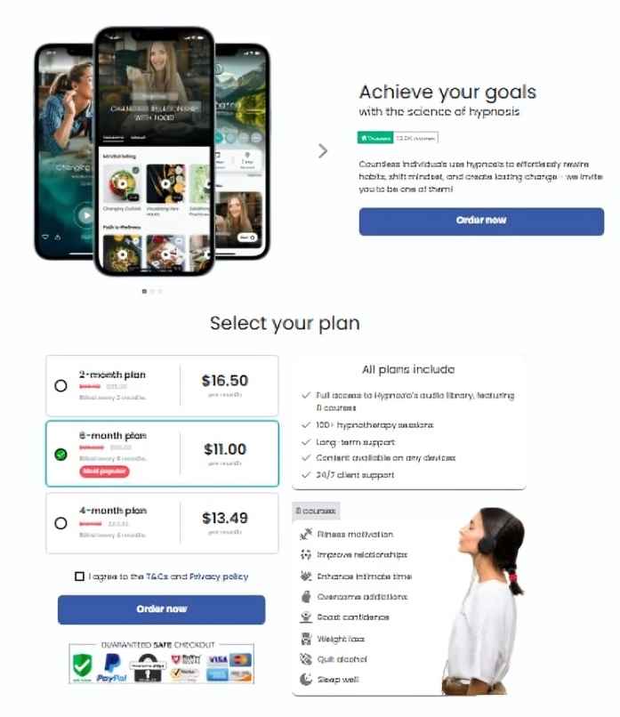 Hypnozio Order Page